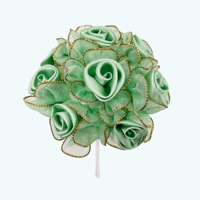 3" Diameter Satin Silk Flower 12X12 | Mint